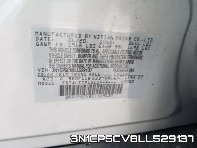 3N1CP5CV8LL529137 фото 2