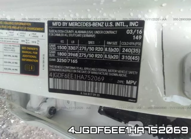 4JGDF6EE1HA752069 фото 10