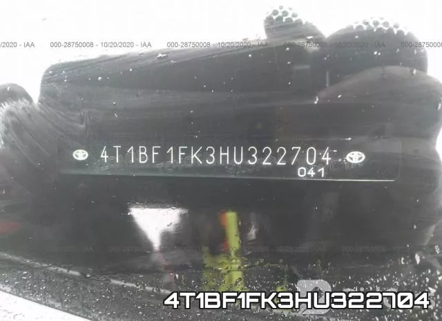 4T1BF1FK3HU322704 фото 10