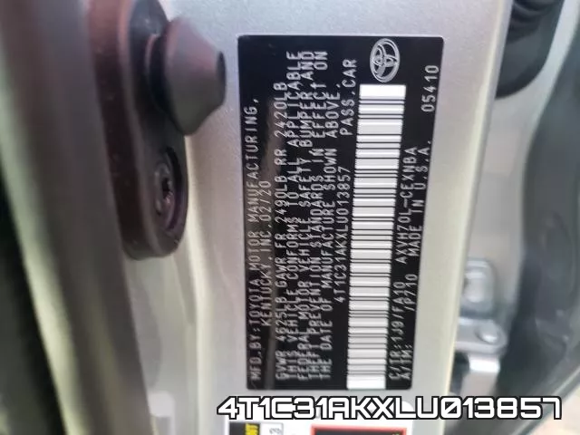 4T1C31AKXLU013857 фото 2