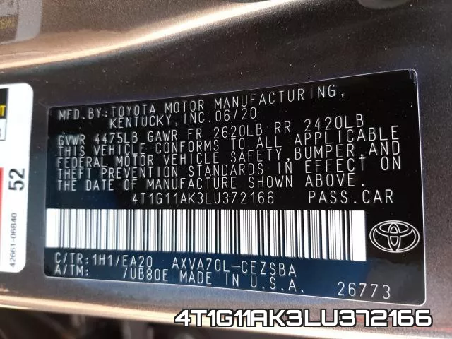 4T1G11AK3LU372166 фото 2