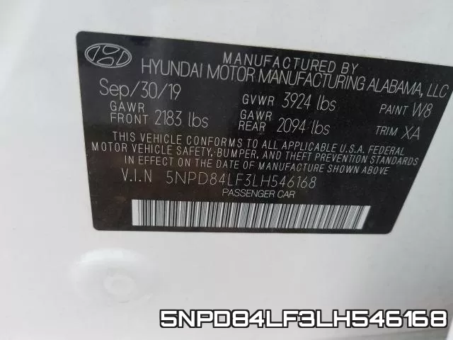 5NPD84LF3LH546168 фото 2