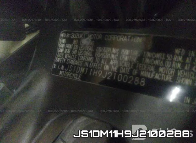 JS1DM11H9J2100288 фото 2