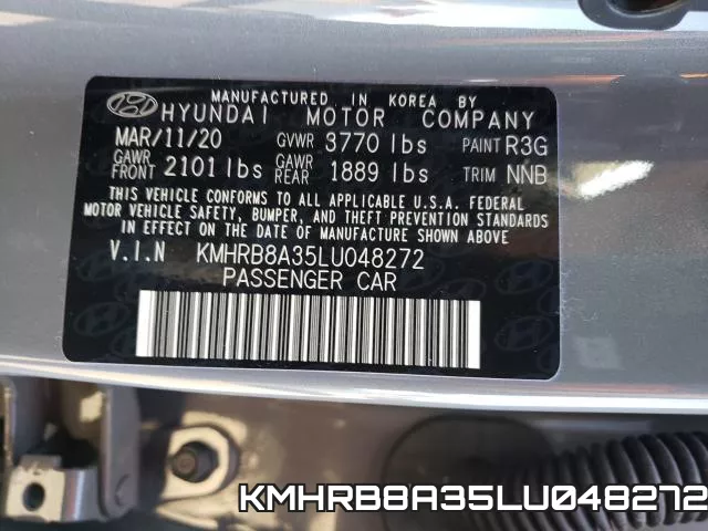 KMHRB8A35LU048272 фото 2