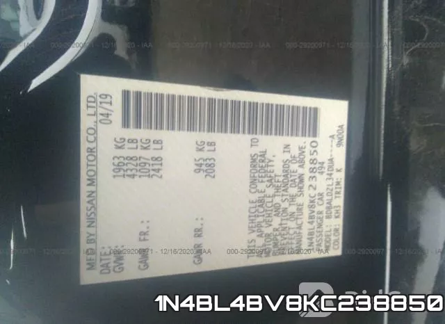 1N4BL4BV8KC238850 фото 9