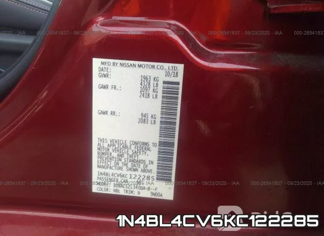 1N4BL4CV6KC122285 фото 10