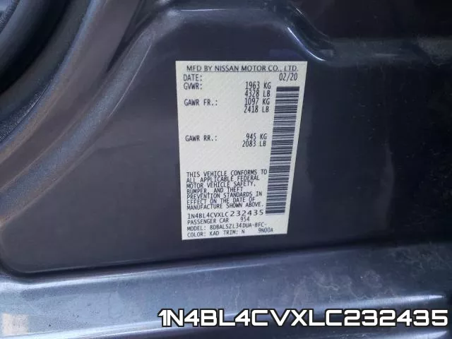 1N4BL4CVXLC232435 фото 2