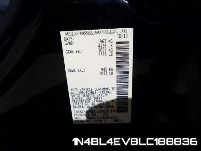 1N4BL4EV8LC188836 фото 2