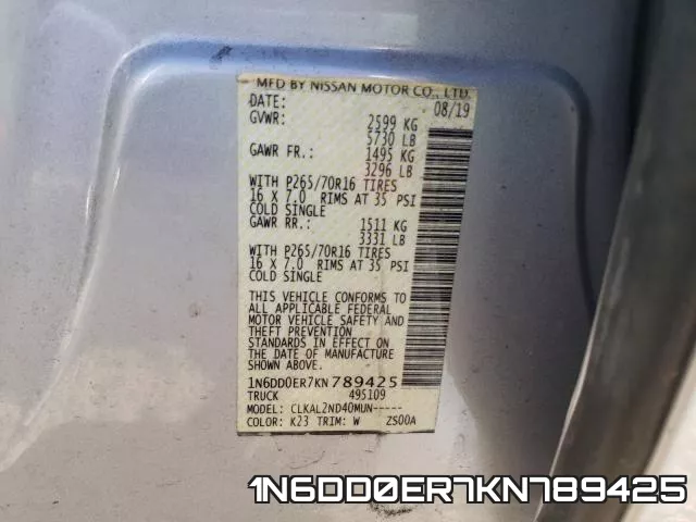 1N6DD0ER7KN789425 фото 2