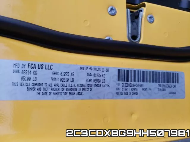 2C3CDXBG9HH507981 фото 2