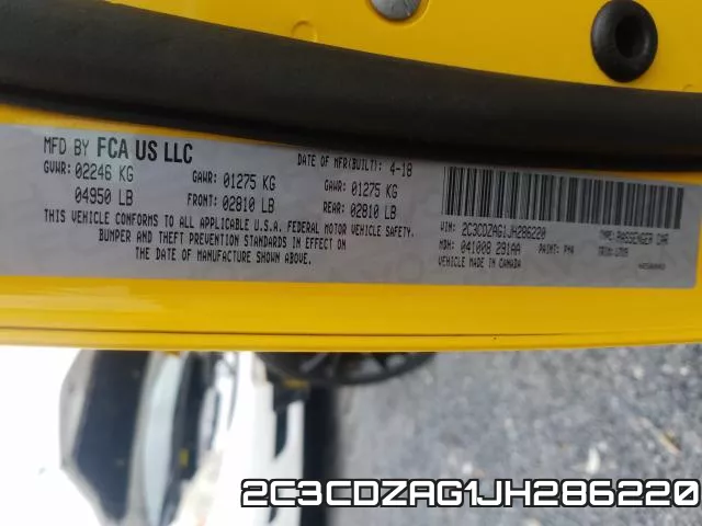 2C3CDZAG1JH286220 фото 2