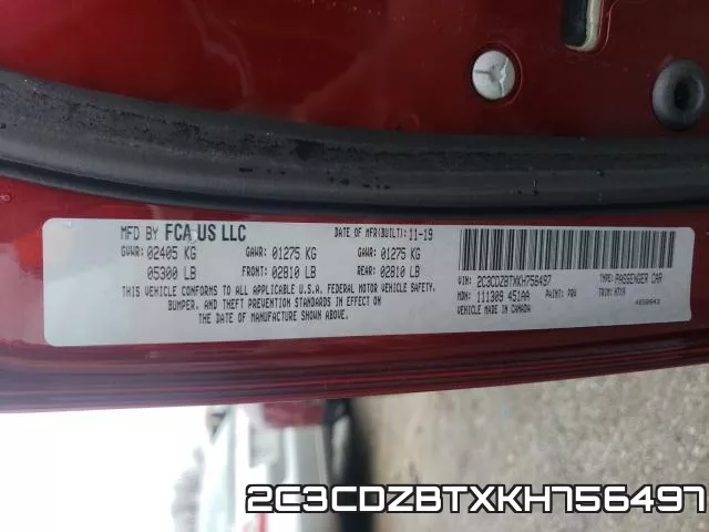 2C3CDZBTXKH756497 фото 2