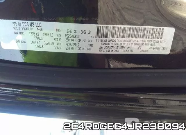 2C4RDGEG4JR238094 фото 10