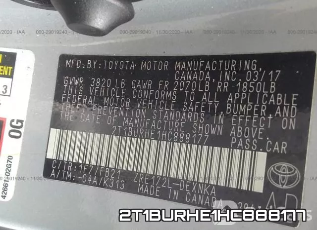 2T1BURHE1HC888177 фото 10