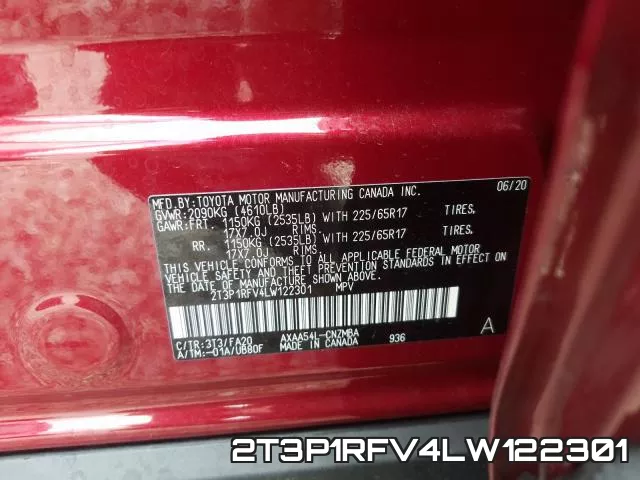 2T3P1RFV4LW122301 фото 2