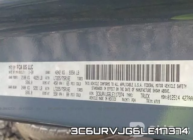 3C6URVJG6LE117374 фото 9