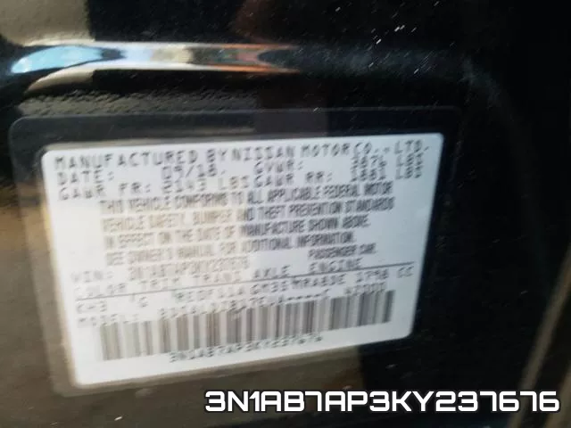 3N1AB7AP3KY237676 фото 2