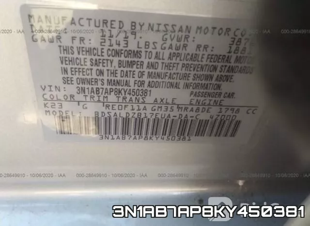 3N1AB7AP8KY450381 фото 8