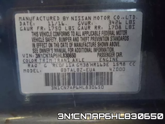 3N1CN7AP6HL830650 фото 2