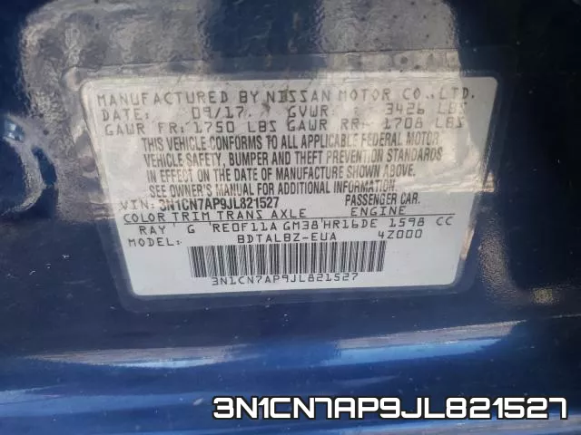 3N1CN7AP9JL821527 фото 2
