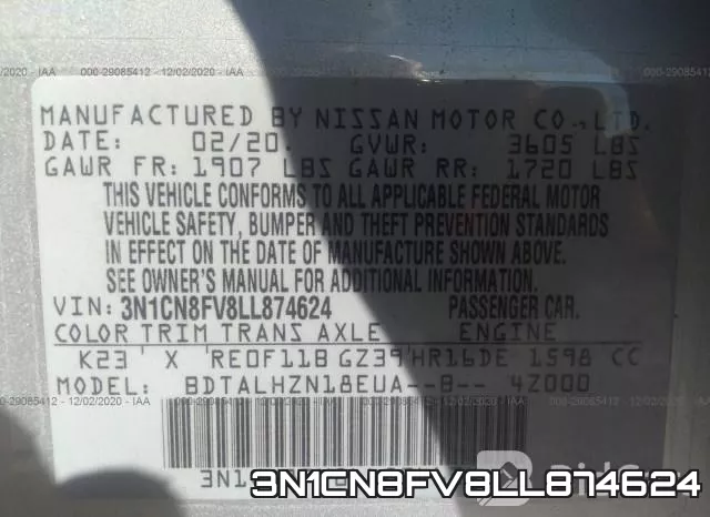 3N1CN8FV8LL874624 фото 9
