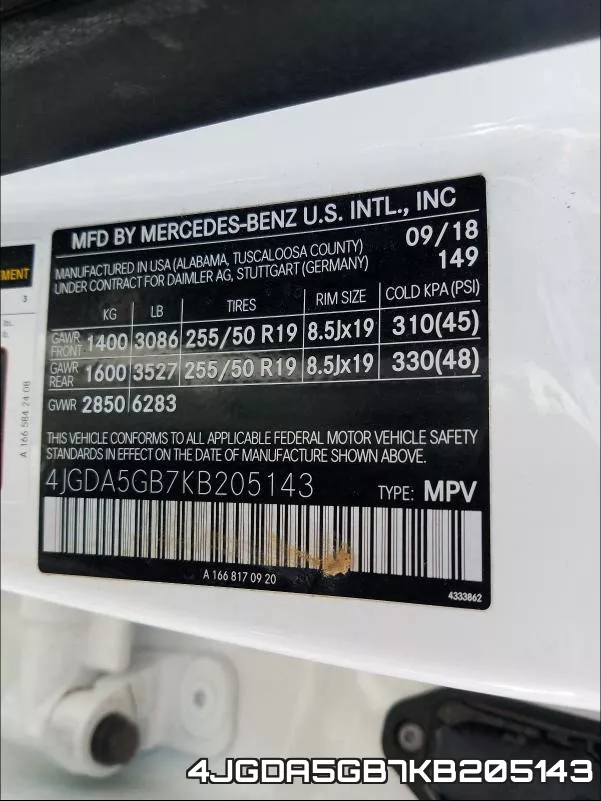4JGDA5GB7KB205143 фото 2