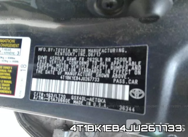 4T1BK1EB4JU267733 фото 10