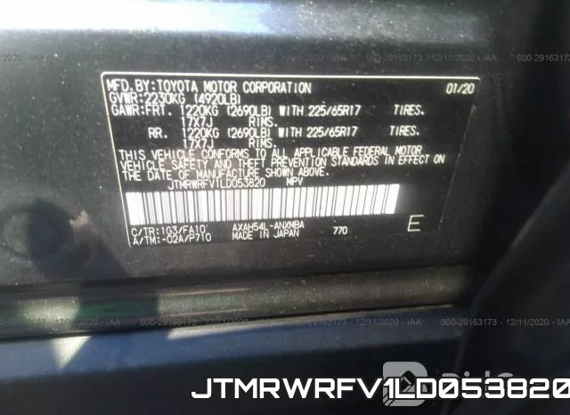 JTMRWRFV1LD053820 фото 10