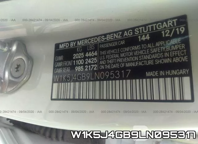 W1K5J4GB9LN095317 фото 10
