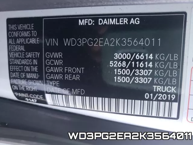 WD3PG2EA2K3564011 фото 2
