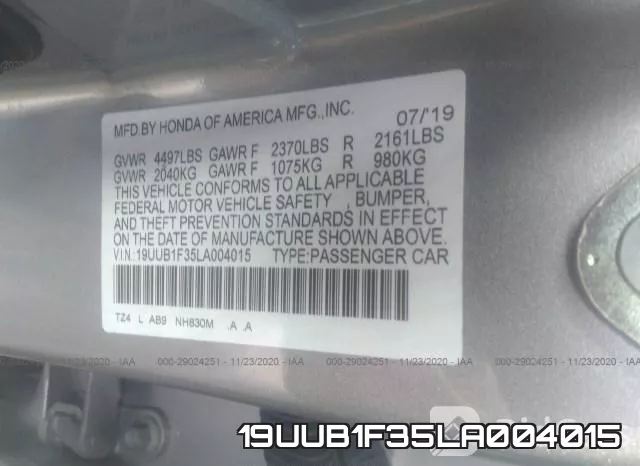19UUB1F35LA004015 фото 9