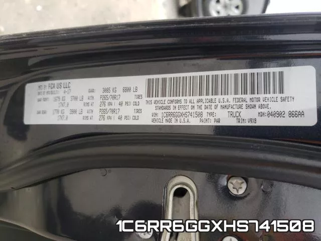 1C6RR6GGXHS741508 фото 2