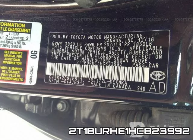 2T1BURHE1HC823992 фото 9