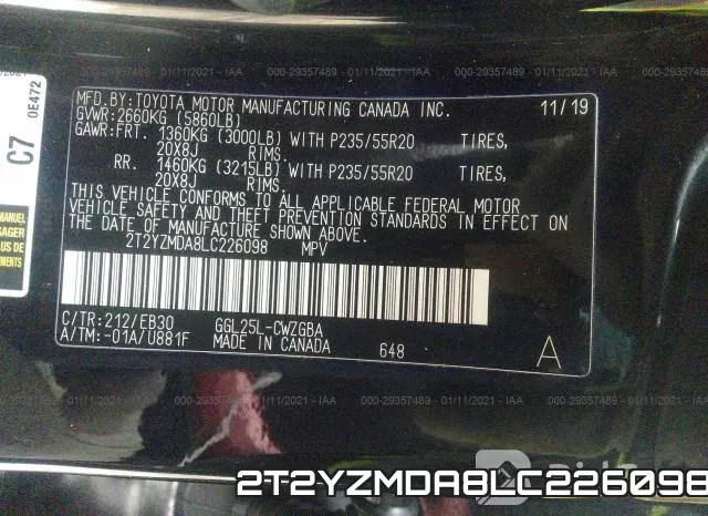 2T2YZMDA8LC226098 фото 8