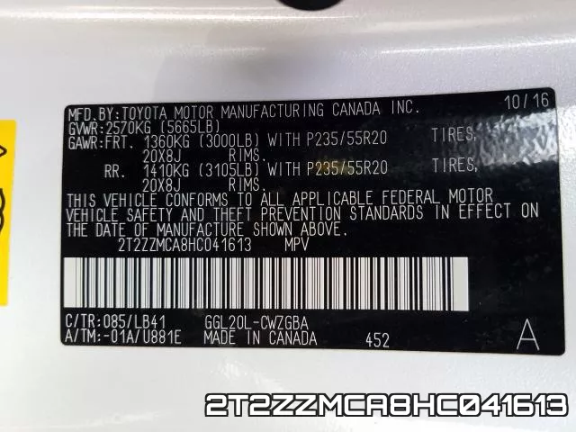 2T2ZZMCA8HC041613 фото 2