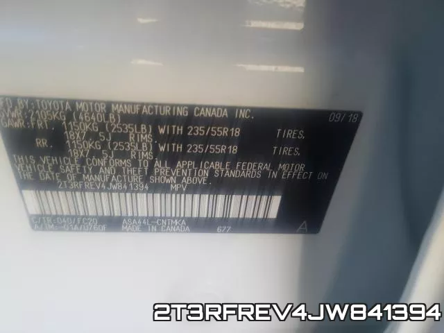 2T3RFREV4JW841394 фото 2