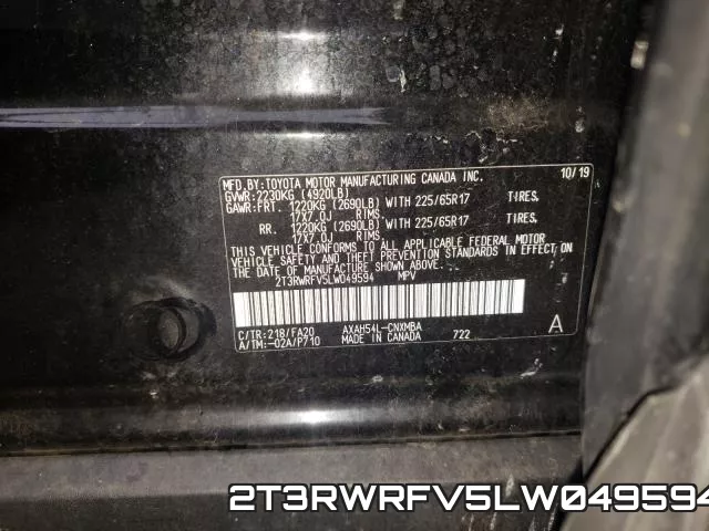 2T3RWRFV5LW049594 фото 2