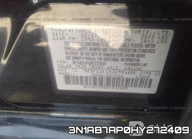 3N1AB7AP0HY272409 фото 9