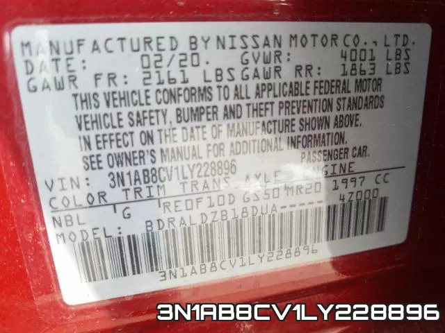 3N1AB8CV1LY228896 фото 2