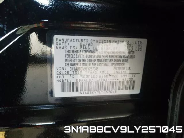 3N1AB8CV9LY257045 фото 2