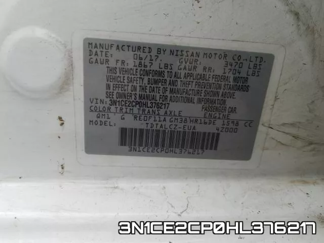 3N1CE2CP0HL376217 фото 2