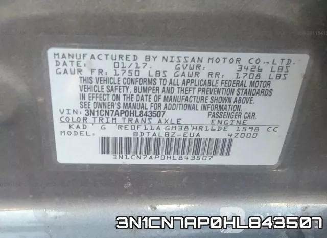 3N1CN7AP0HL843507 фото 9