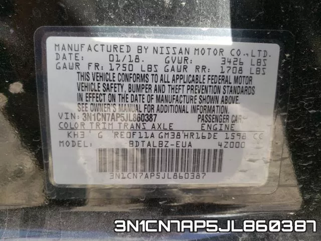 3N1CN7AP5JL860387 фото 2
