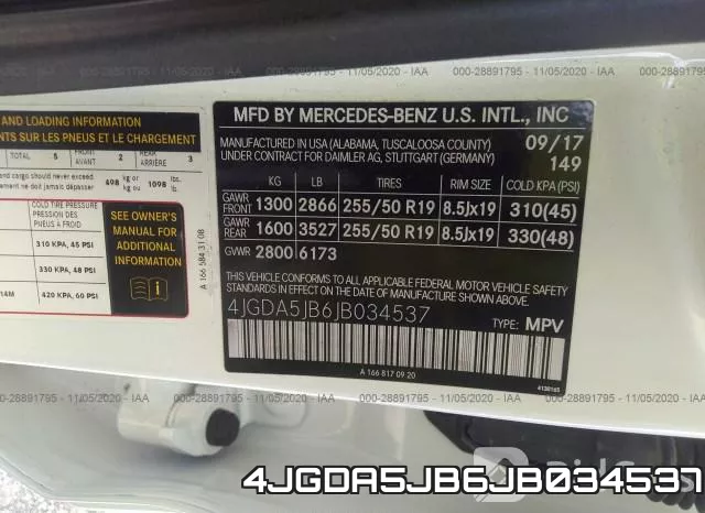 4JGDA5JB6JB034537 фото 10