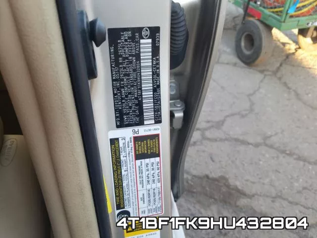 4T1BF1FK9HU432804 фото 2