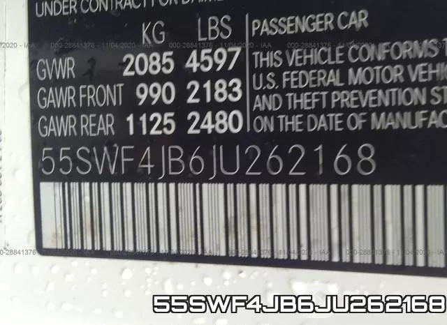 55SWF4JB6JU262168 фото 10