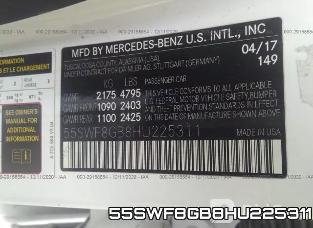 55SWF8GB8HU225311 фото 9