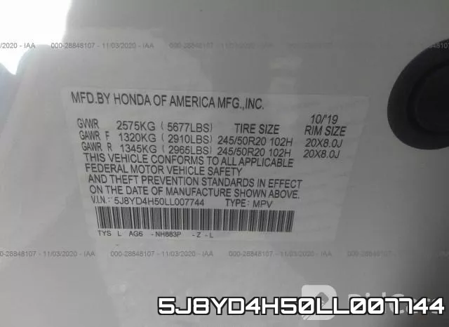 5J8YD4H50LL007744 фото 10