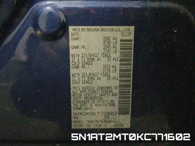 5N1AT2MT0KC771602 фото 2