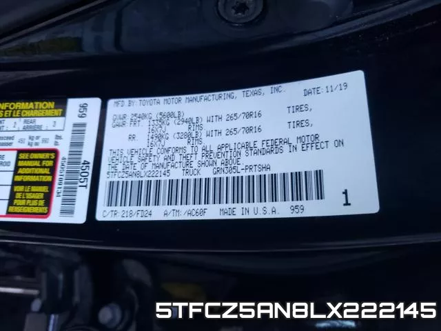5TFCZ5AN8LX222145 фото 2